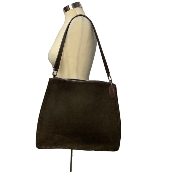 Coach Handbags - Coach 6144 Vintage Monterey Zip Top Suede Hobo Bag